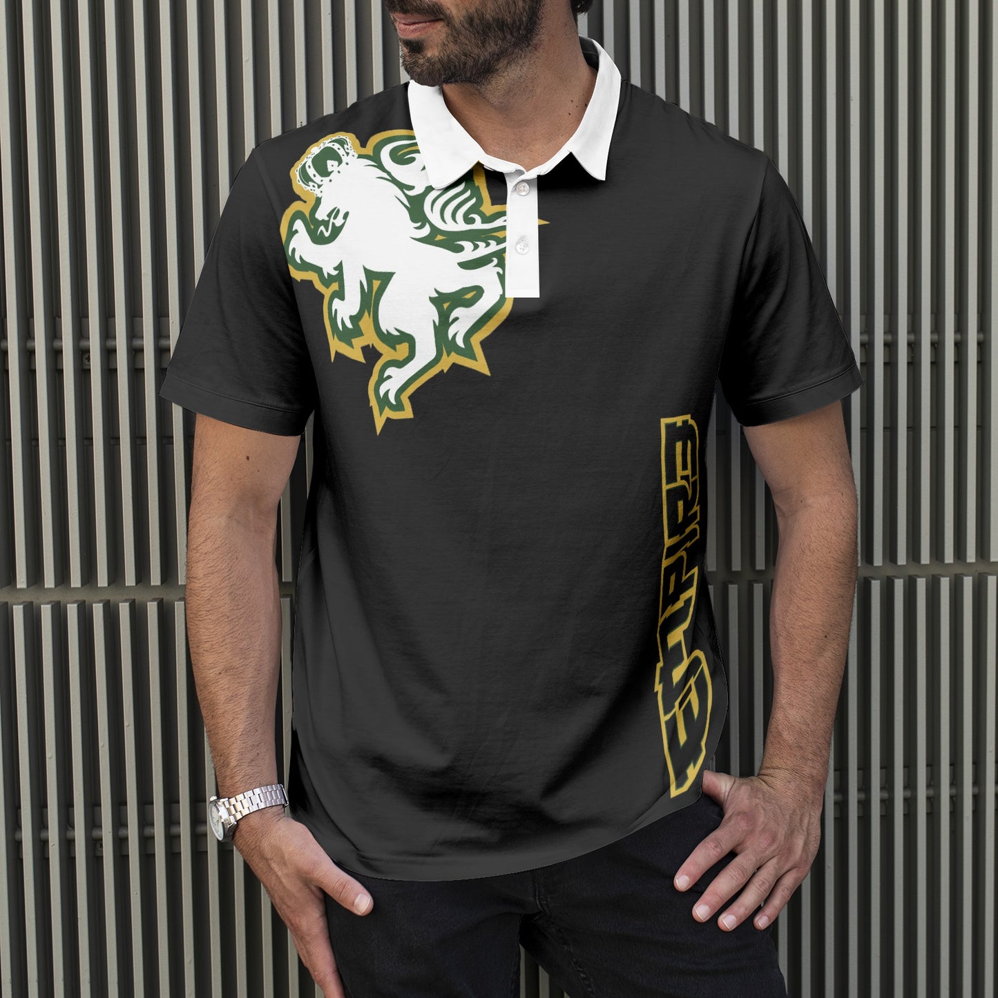 3P1C EMPIR3 Lion Men's All-Over Print Polo Shirts